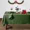 Linen Tablecloth 100% Pure Linen Table Cloth 60x120 Inches Rectangle Tablecloths Washable Cloths for Kitchen, Dining, Buffet Parties, Holidays, Picnic,Weddings and Restaurants-Christmas Green